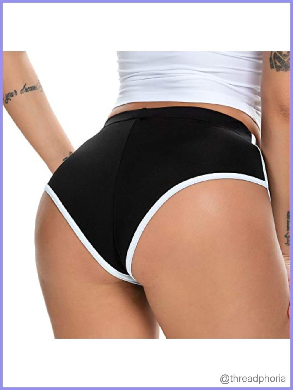 Women's Retro Dolphin Shorts Cheeky High Waist Yoga Gym Running Hot Pants
